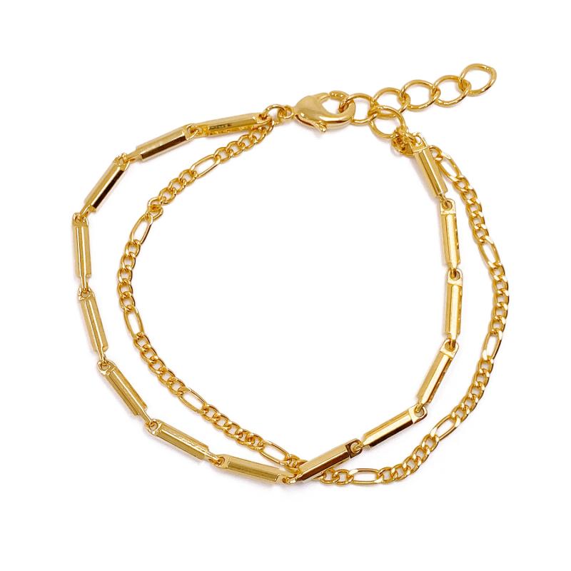 [Ozel] Shiny BRASS/STEEL Bracelet
