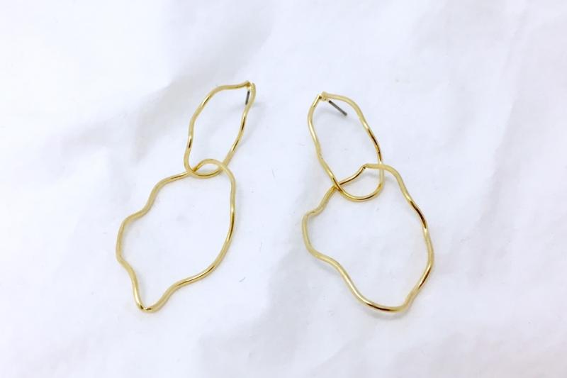 [Ozel] Shiny BRASS Earring