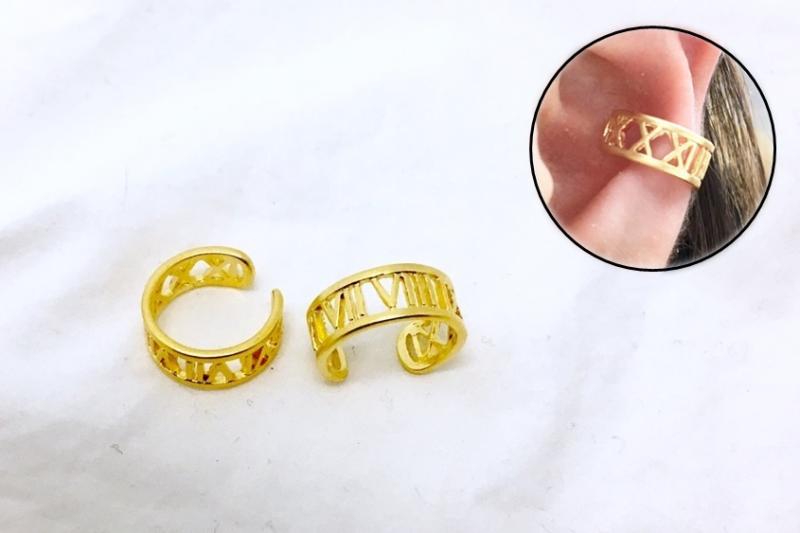 [오젤] 유니크 무드 빈티지 도금 신주 이어커프