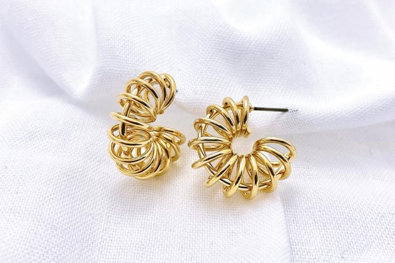 [Ozel] Shiny BRASS Earring