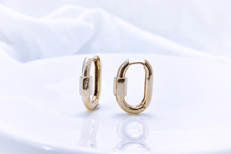 [Ozel] Romantic Mood Glossy Brass Earrings