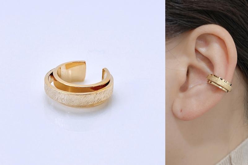 [Ozel] Trendy Asymmetrical Curve Brass Ear Cuff