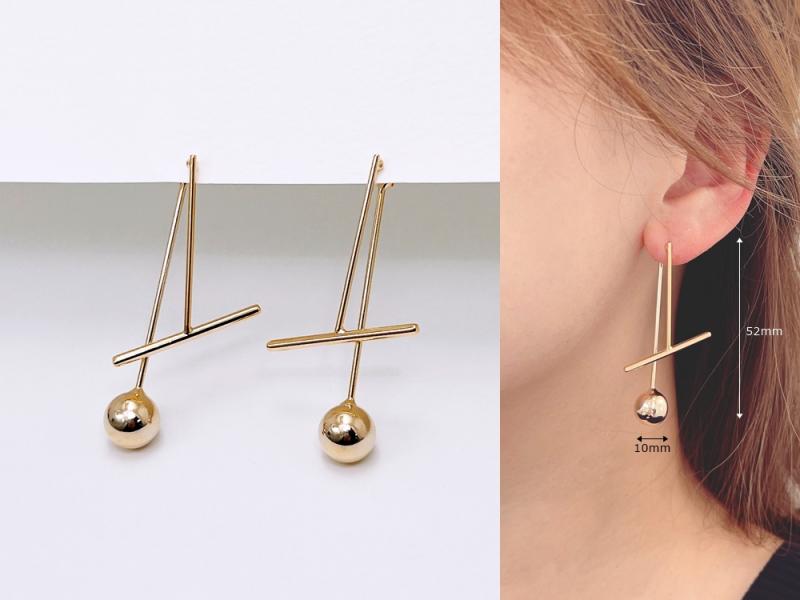 [Ozel] Shiny BRASS Earring