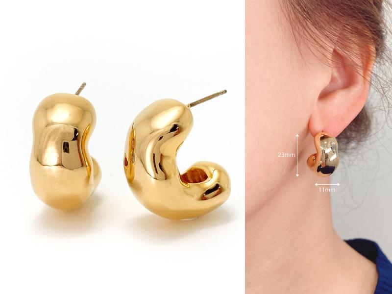 [오젤] 빈티지 감성 유광 신주 귀걸이