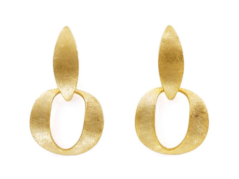 [Ozel] Curved BRASS Earring