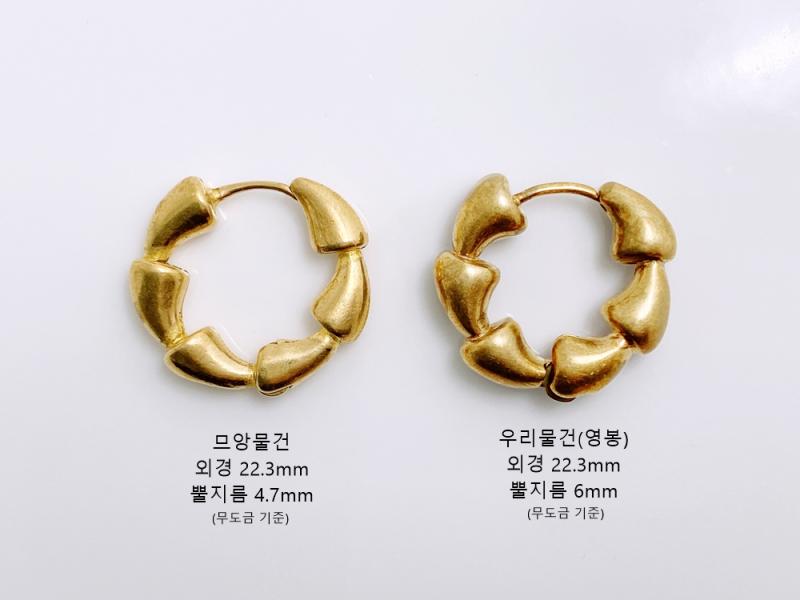 [오젤] 트렌디 유광 신주 귀걸이