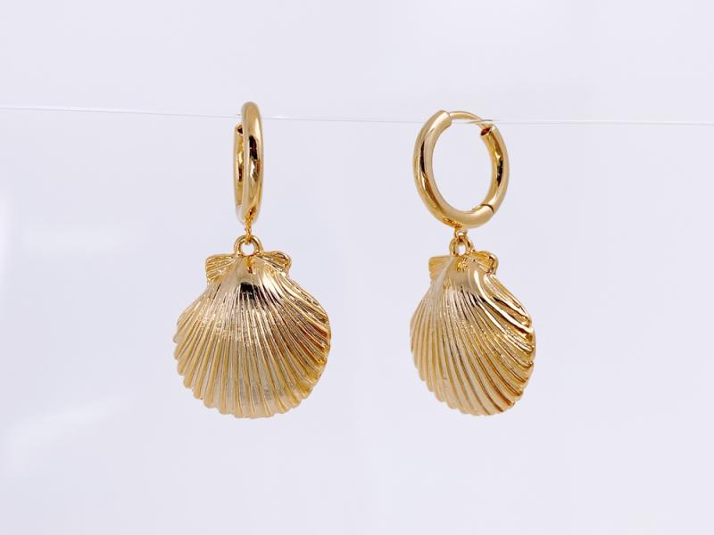 [Ozel] Shiny BRASS/ZINC Earring