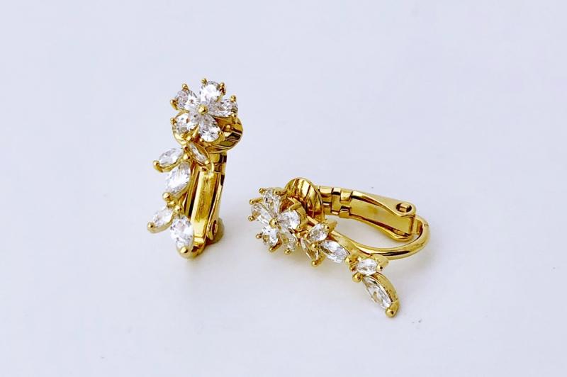 [Ozel] Modern Classic Glossy Brass Cubic Hair Pin