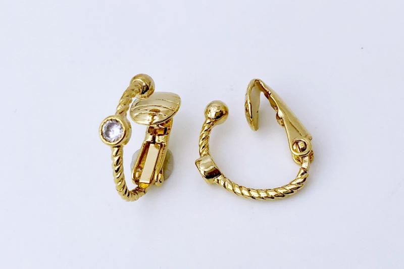 [Ozel] Sensual Glossy Brass Cubic Hairpin