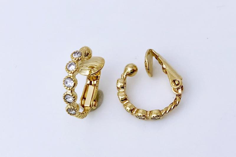 [Ozel] Subtle Charm Glossy Brass Cubic Hairpin