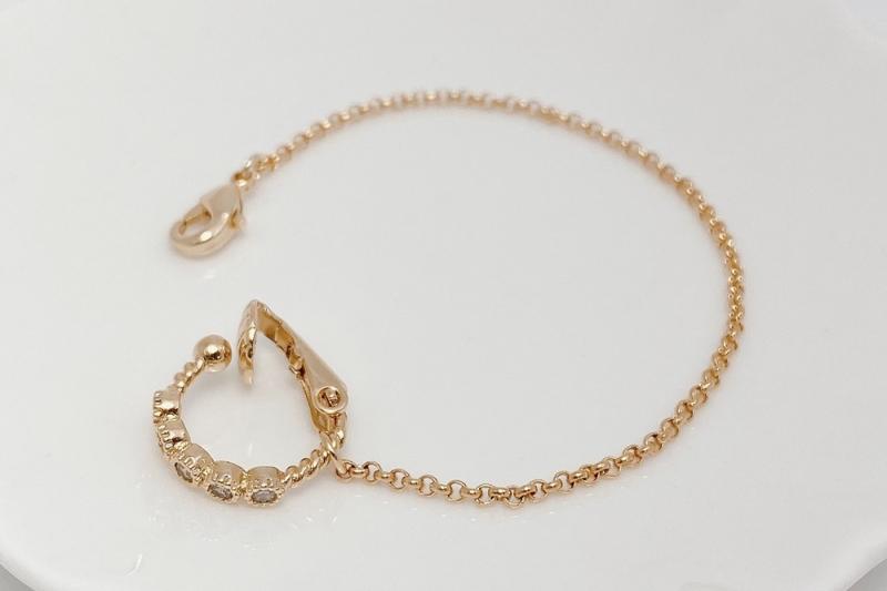 [Ozel] Simple Minimal Glossy Brass Cubic Hairpin