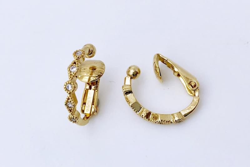 [Ozel] Feminine Glossy Brass Cubic Hairpin