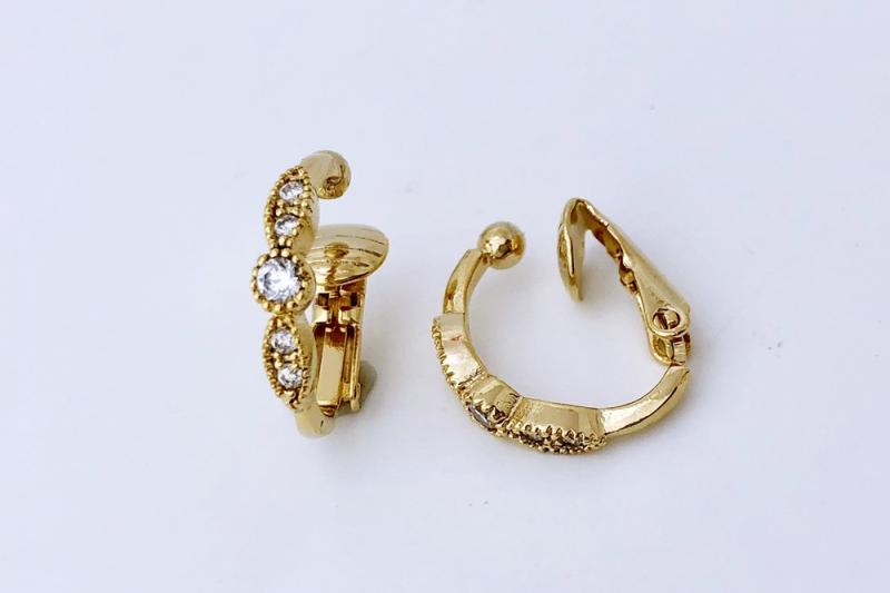 [Ozel] Subtle Charm Glossy Brass Cubic Hairpin