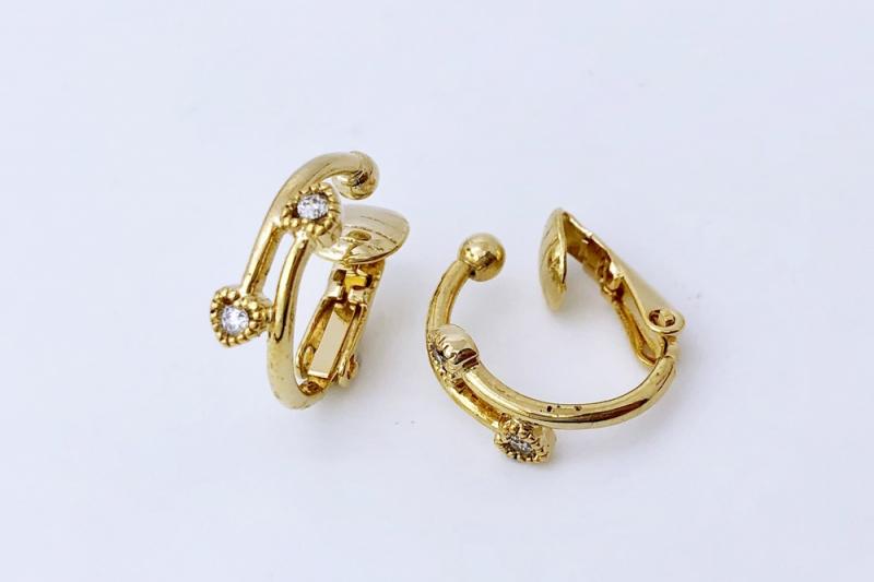 [Ozel] Layered Glossy Brass Cubic Hairpin