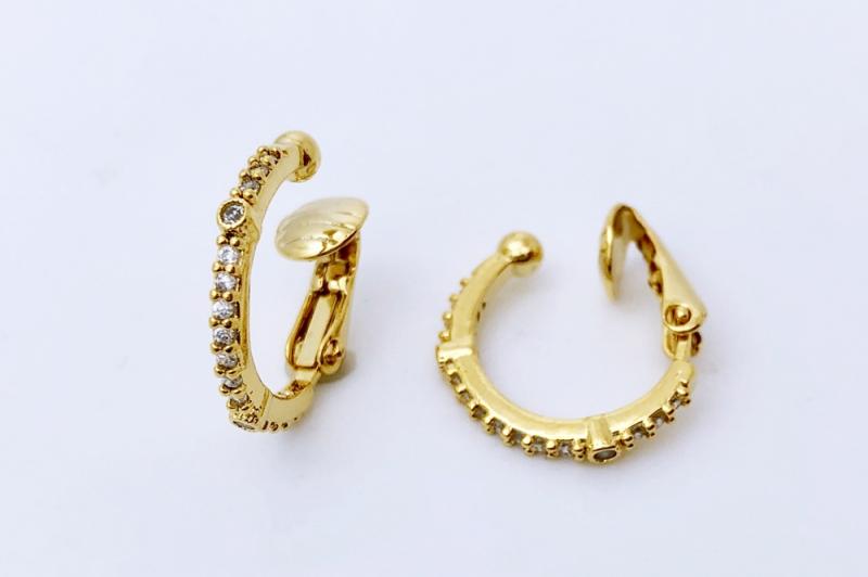 [Ozel] Delicate Fit Glossy Brass Cubic Hairpin