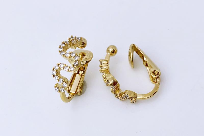 [Ozel] Luxurious Glossy Brass Cubic Hairpin