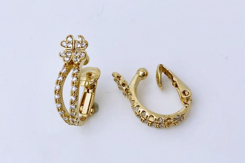 [Ozel] Elegant Glossy Brass Cubic Hairpin
