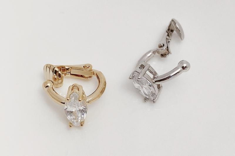 [Ozel] Shiny BRASS Cubic Zirconia Ear Cuff