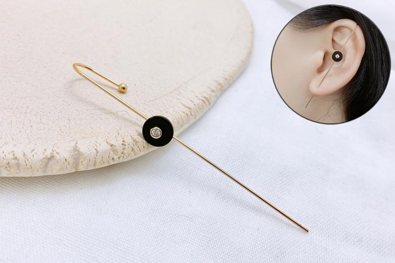 [Ozel] Shiny BRASS Cubic Zirconia Hair Accessory