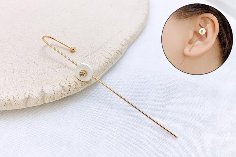 [Ozel] Shiny BRASS Cubic Zirconia Hair Accessory