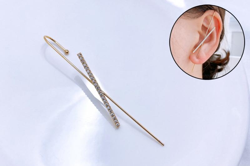 [Ozel] Shiny BRASS Cubic Zirconia Hair Accessory