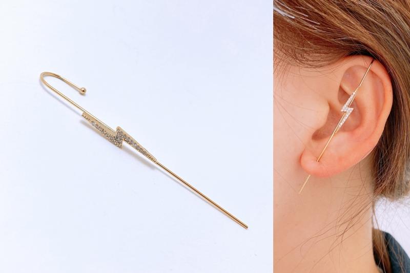 [Ozel] Shiny BRASS Cubic Zirconia Hair Accessory