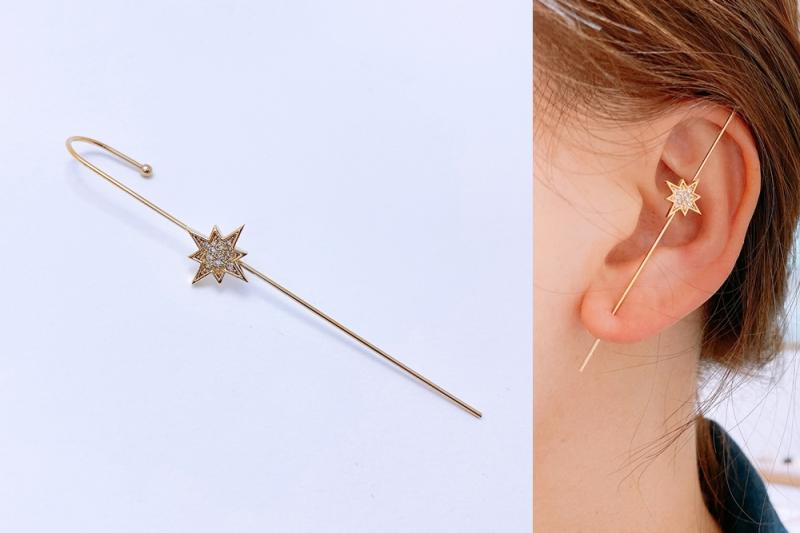 [Ozel] Shiny BRASS Cubic Zirconia Hair Accessory