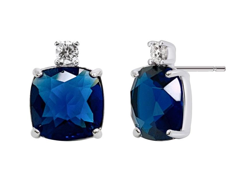 [Ozel] Shiny BRASS Cubic Zirconia/Glass Earring