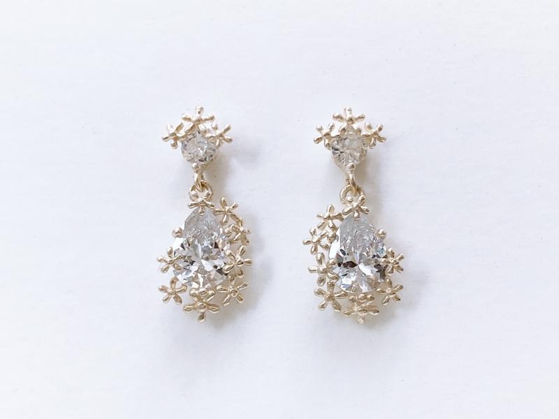 [Ozel] Shiny SILVER925 Cubic Zirconia Earring