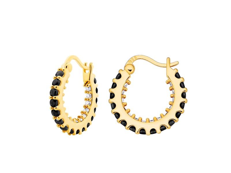 [Ozel] Shiny BRASS Cubic Zirconia Earring
