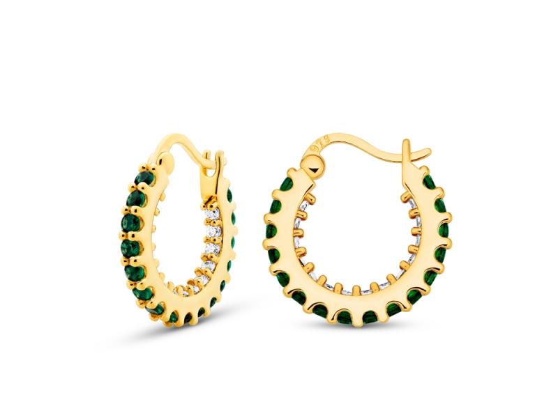 [Ozel] Shiny BRASS Cubic Zirconia Earring