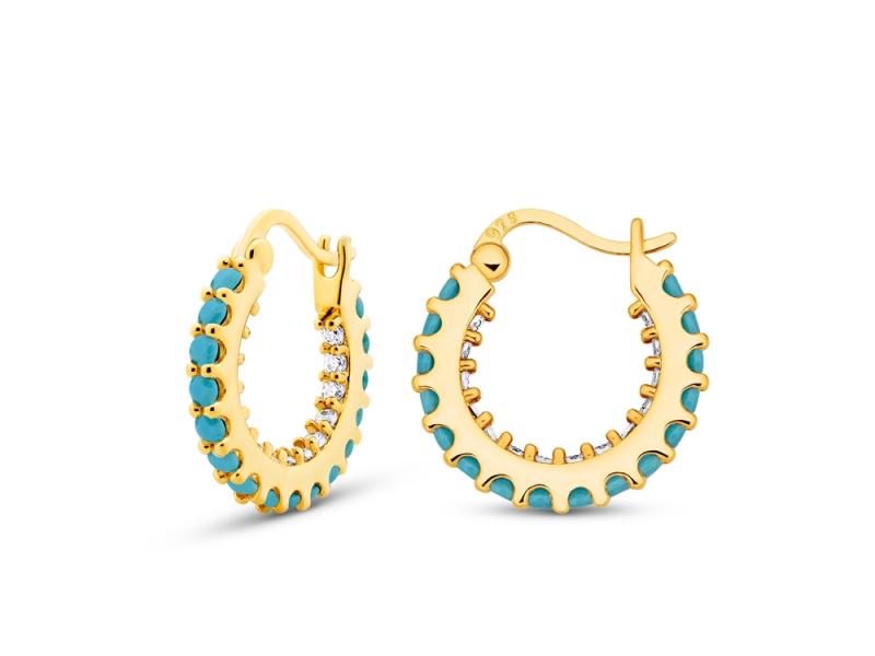 [Ozel] Shiny BRASS Cubic Zirconia Earring