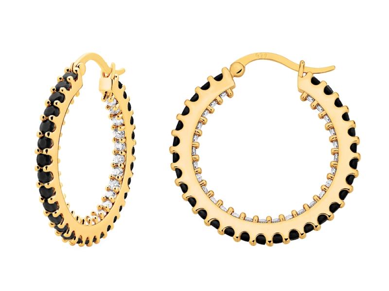 [Ozel] Shiny BRASS Cubic Zirconia Earring