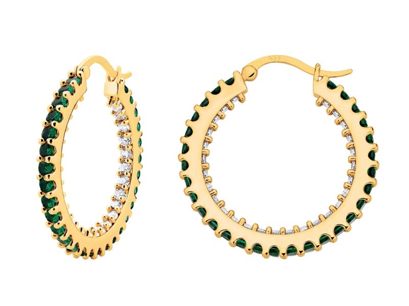 [Ozel] Shiny BRASS Cubic Zirconia Earring