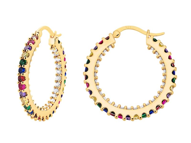 [Ozel] Shiny BRASS Cubic Zirconia Earring