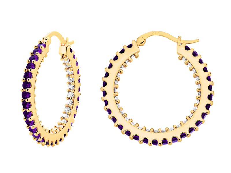 [Ozel] Shiny BRASS Cubic Zirconia Earring