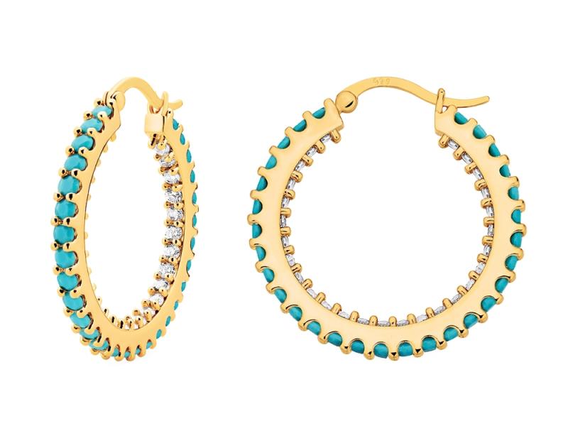 [Ozel] Shiny BRASS Cubic Zirconia Earring