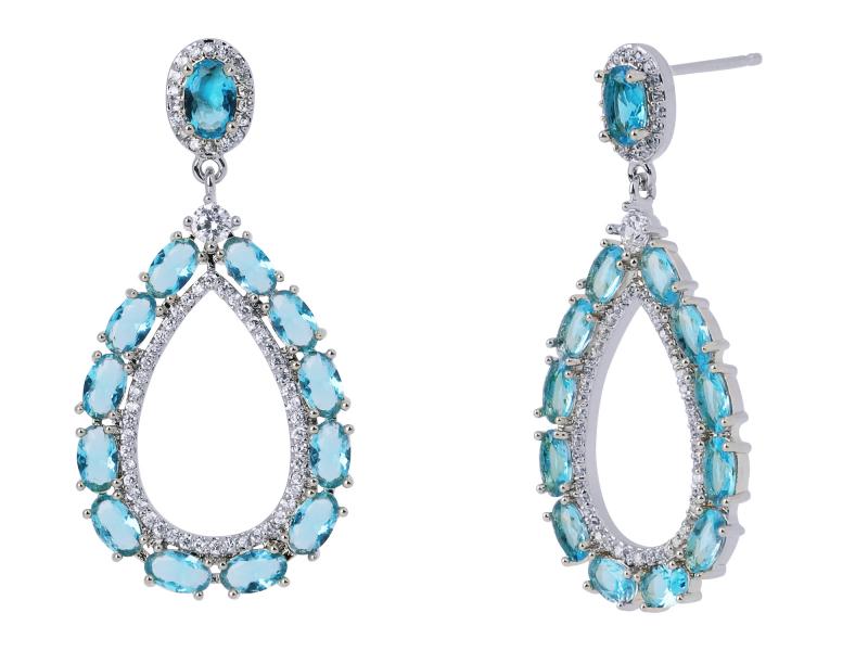 [Ozel] Shiny BRASS Cubic Zirconia Earring