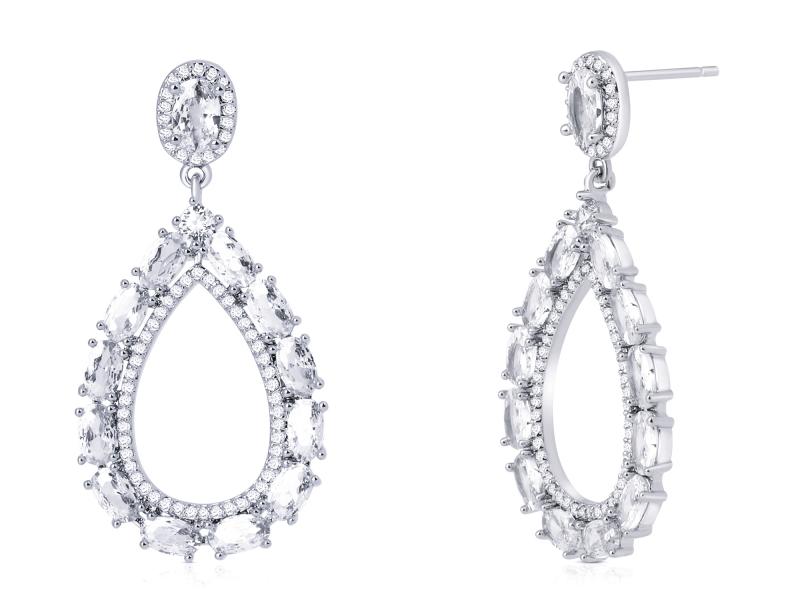 [Ozel] Shiny BRASS Cubic Zirconia Earring
