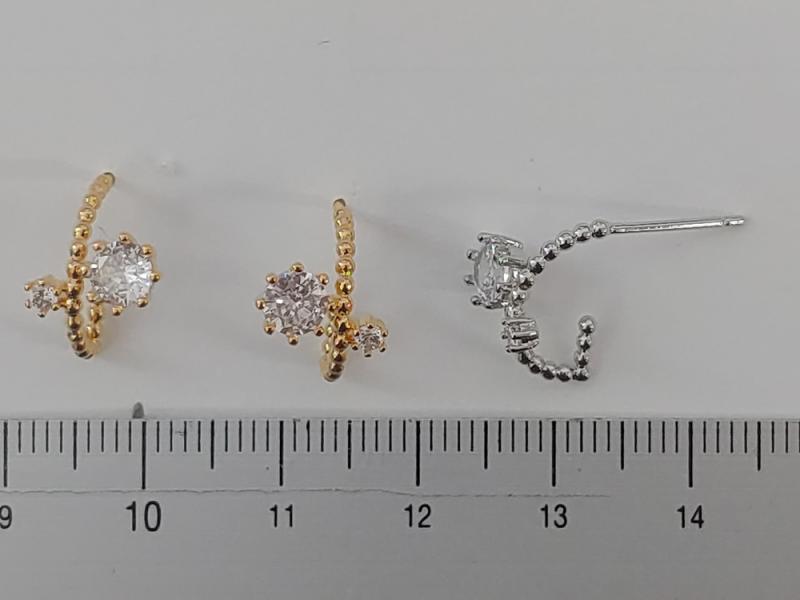 [오젤] 여친선물 신주 큐빅 귀걸이