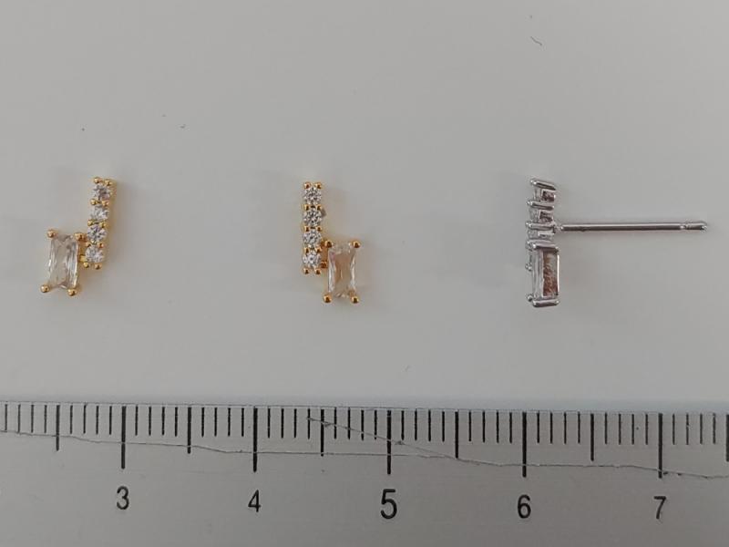 [Ozel] BRASS Cubic Zirconia Earring