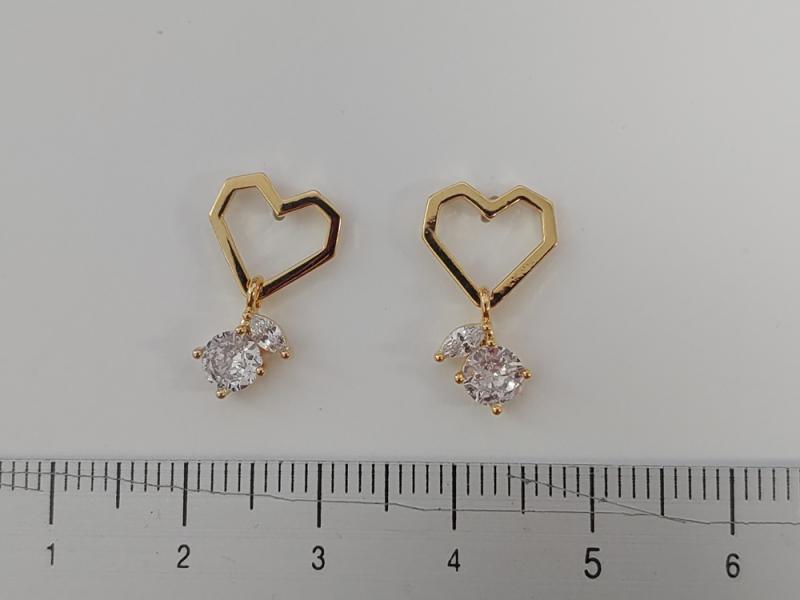 [Ozel] BRASS Cubic Zirconia Earring