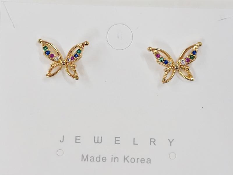 [오젤] 심플 미니멀 신주 큐빅 귀걸이