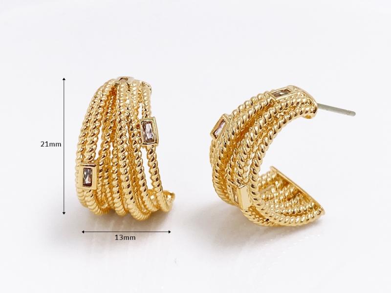 [오젤] 여친선물 유광 신주 큐빅 귀걸이