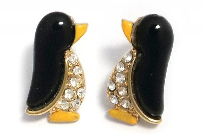 [Ozel] Chic Point Onyx Gemstone Earrings