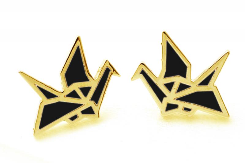 [Ozel] Modern Classic Glossy Brass Epoxy Earrings