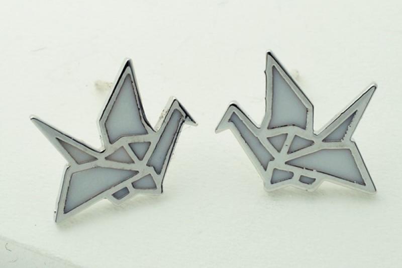[Ozel] Casual Mood Glossy Brass Epoxy Earrings