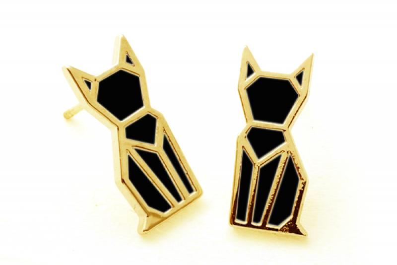 [Ozel] Luxurious Glossy Brass Epoxy Earrings