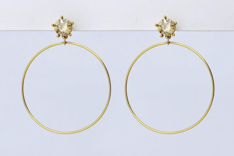 [Ozel] Layered Crystal Earrings