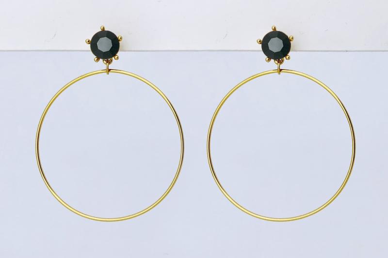 [Ozel] Modern Classic Crystal Earrings